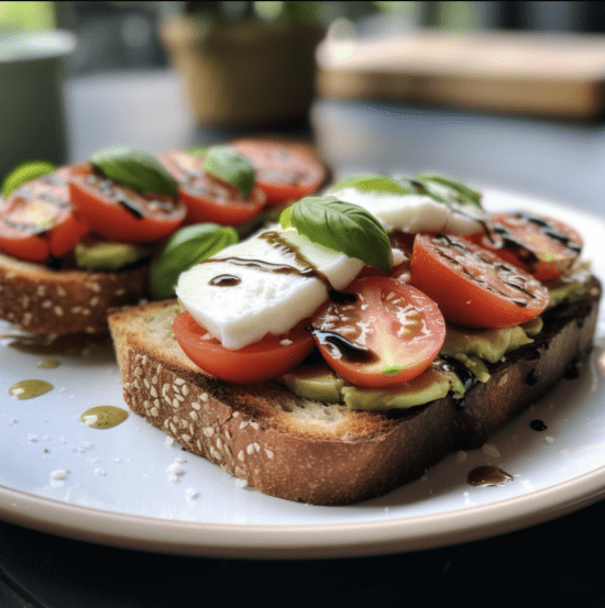 Caprese Avocado Toast The Salty Epicurean