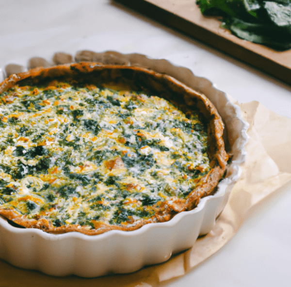 Spinach and Feta Quiche - The Salty Epicurean